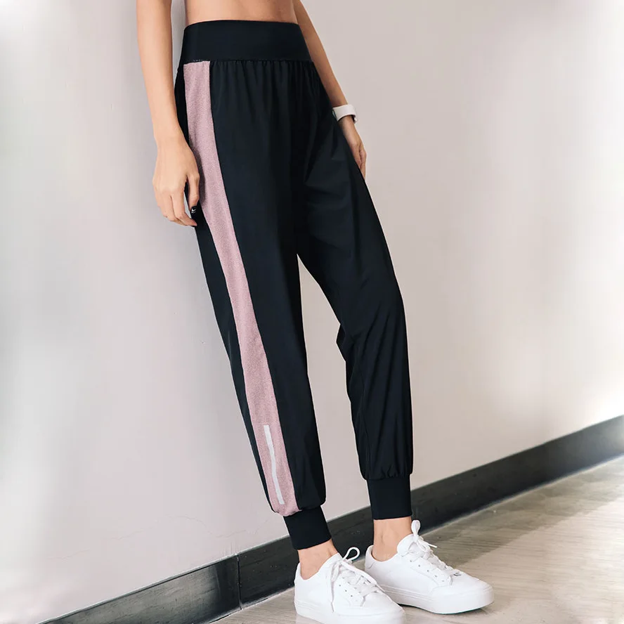 SSCK9002 pink Спортивные штаны Для женщин брюки для занятий спортом, свободные дышащие Фитнес Штаны теплые штаны для женщин Беговые брюки в повседневном стиле, штаны для танцев в стиле хип-хоп - Цвет: SSCK9002 pink