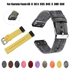 26 мм спортивный нейлоновый ремешок для смарт-часов Garmin Fenix 6X 6 Pro 5X 5 Plus 3HR 935 945 22 мм длина браслета простого кроя Quick Release wirst ремень