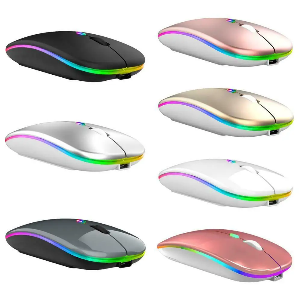 

LED Wireless Mouse Cordless Optical Mice PC Laptop Computer 2.4GHz Rechargeable.