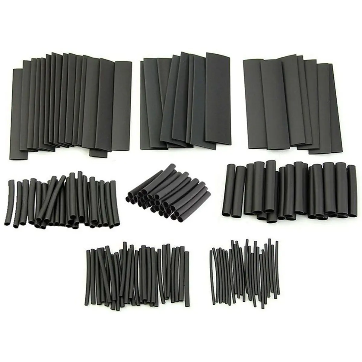 Hot New 127Pcs Black Weatherproof Heat Shrink Sleeving Tubing Tube Assortment Kit | Обустройство дома