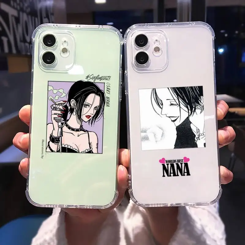 

nana Phone Case For iphone 13 12 11 8 7 plus mini x xs xr pro max Transparent soft