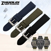 for skx007 skx009 wristband nylon canvas durable sport padded watch strap comfortable leather lining band 18 19 20 21 22 23 24mm