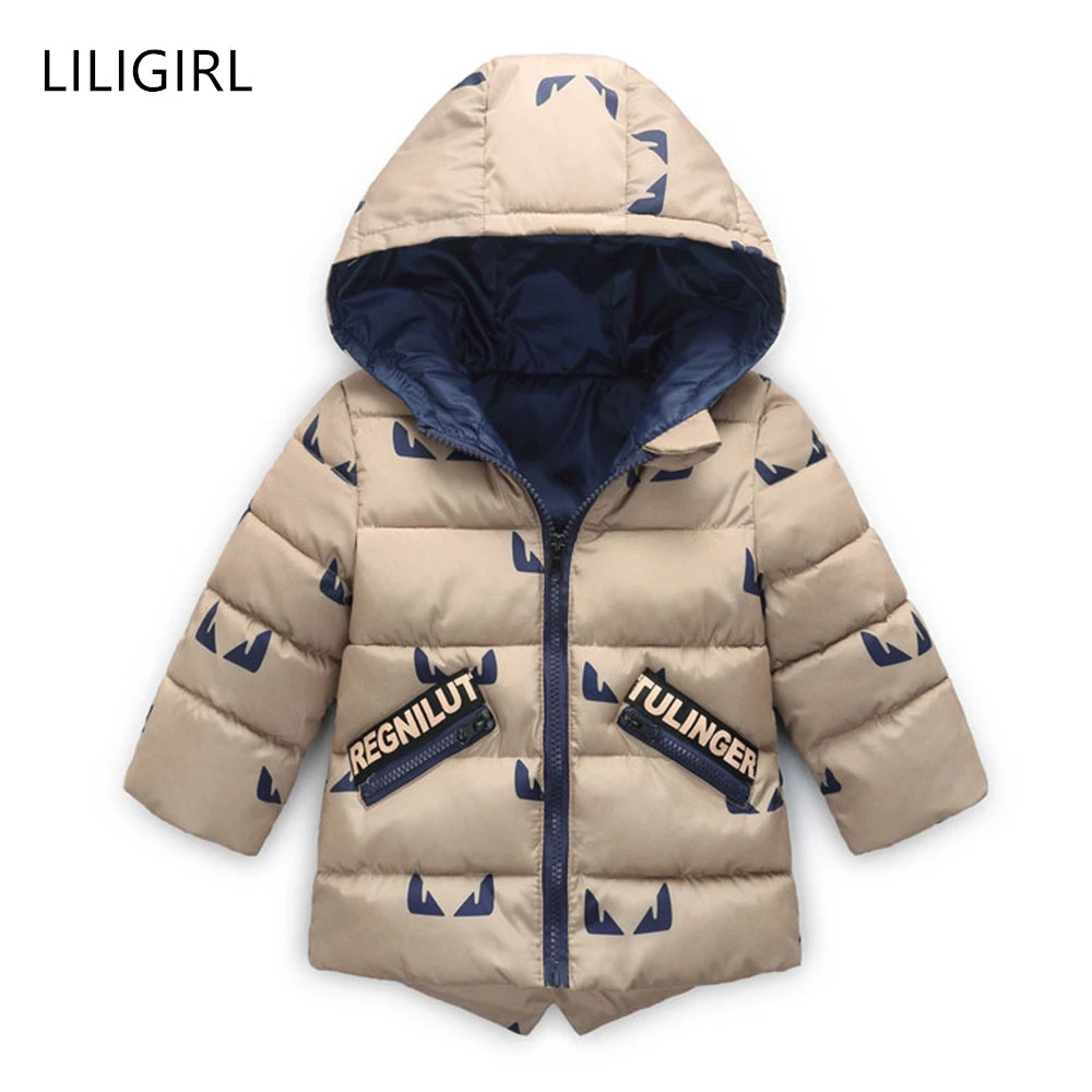 LILIGIRL Winter Baby Boys Girls Clothes Thicken Children Warm Jackets Coat Kids Sports Hooded Outerwear Clothing | Детская одежда и
