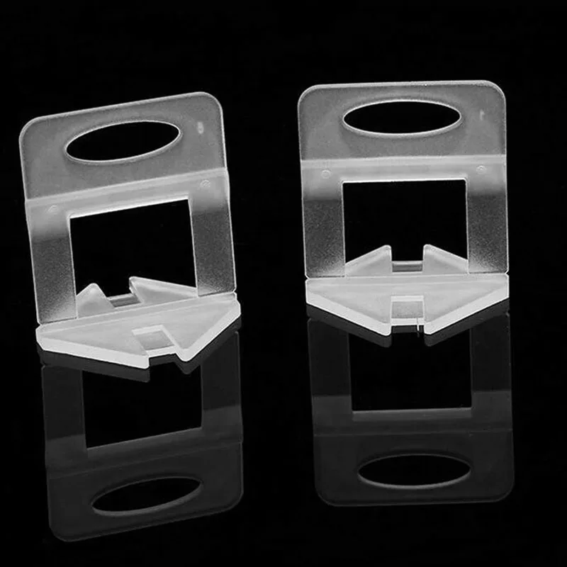 

Promotion! 500 x Plastic Tile Leveling Equalizer Spacer Clips Wall Flooring Tiling Tool Set 1.5mm