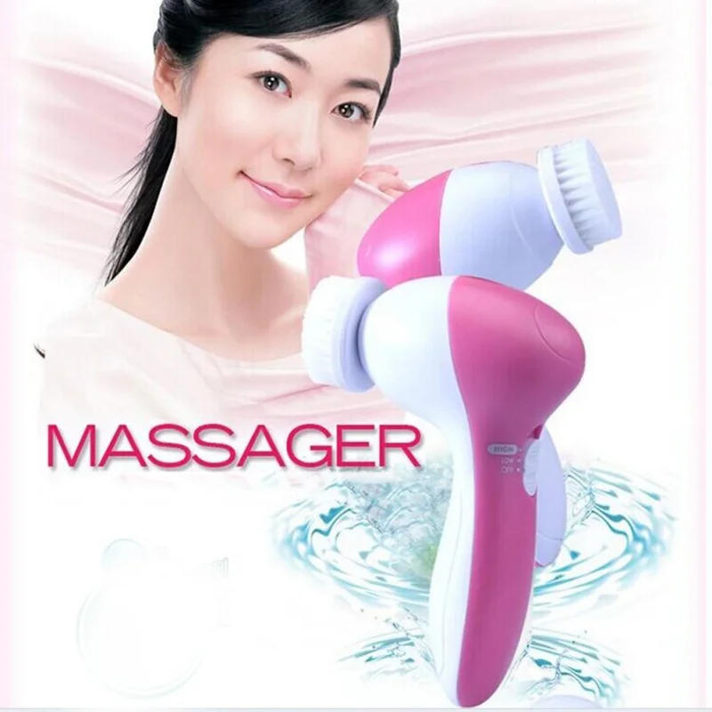 Электрическое очищающее средство для лица 5 в 1 моющий аппарат чистки Очиститель