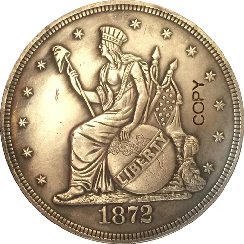 США 1872 1 $ долларовые монеты КОПИЯ | Дом и сад