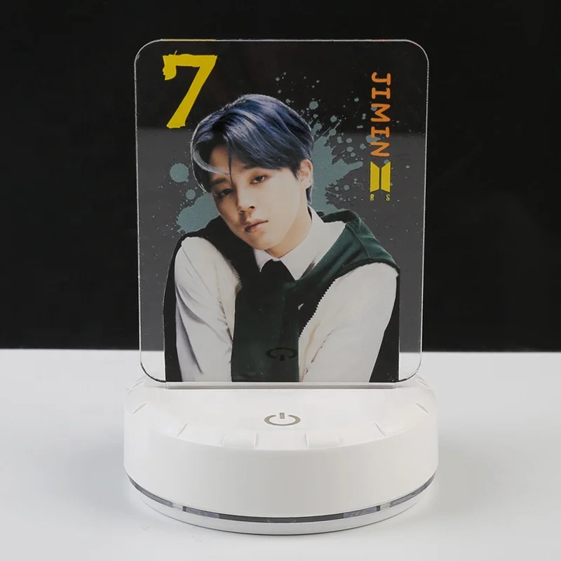 

Wholesale Kpop Bangtan Boys Map Of The Soul 7 Picture Acrylic Persona Model Night Light Desk Lamp Colorful Flash Acrylic Stand