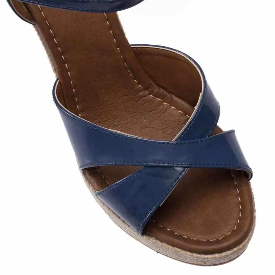 

Women Sandals Deery, Genuine Leather Blue Women Sandals