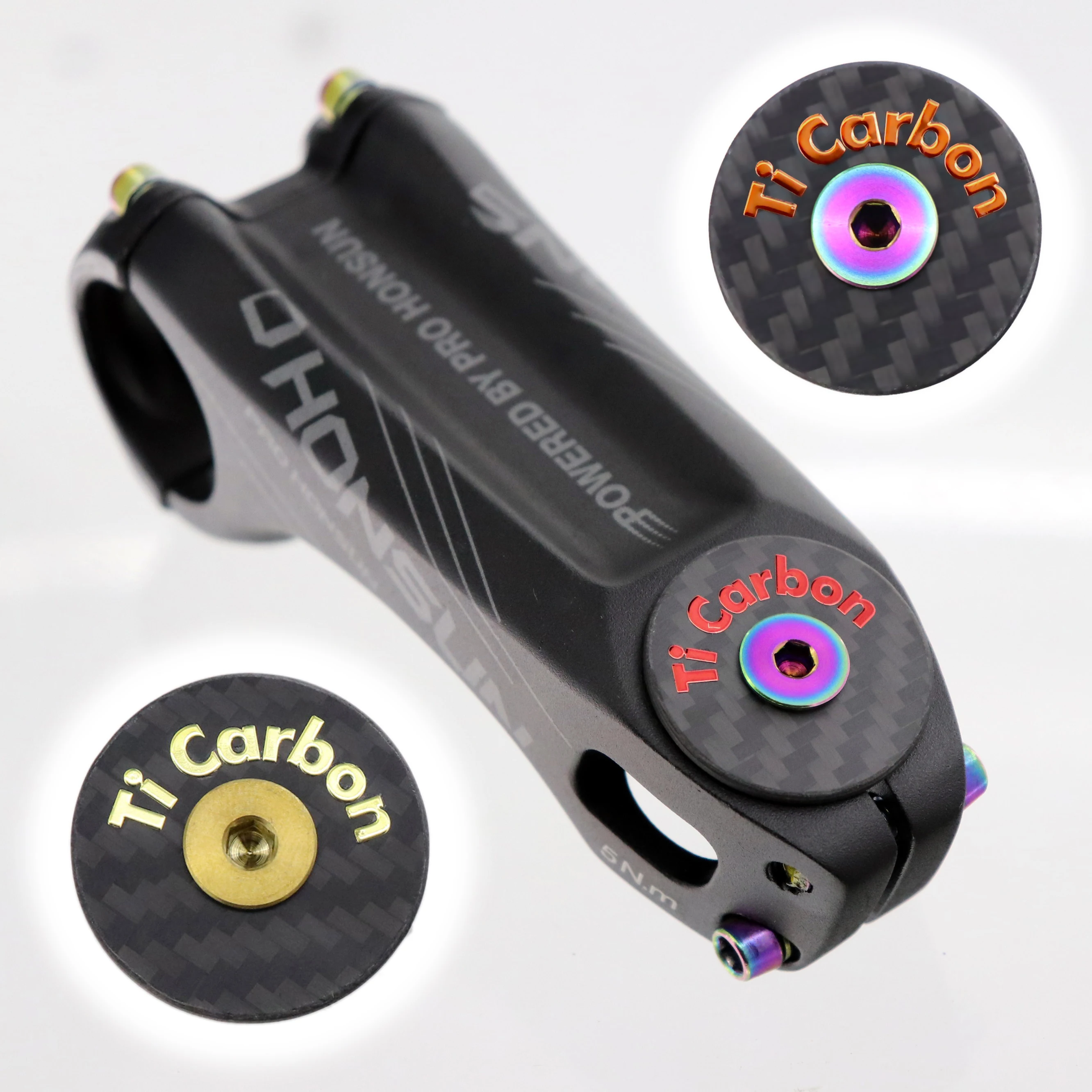 7g Carbon Bicycle Stem Headset Top Cap with Titanium Screw Cover bike stem cover | Спорт и развлечения