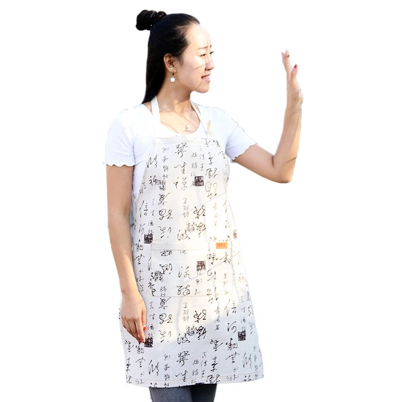 Фартук женский простой маленький свежий кухонный домашний фартук без рукавов