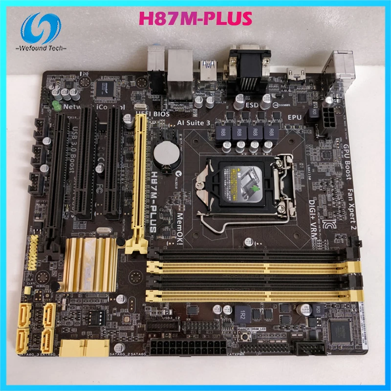 Preise Desktop-Motherboard Für ASUS H87M-PLUS H87 1150 DDR3 I3 4160 I5 Perfekte Test, Gute Qualität