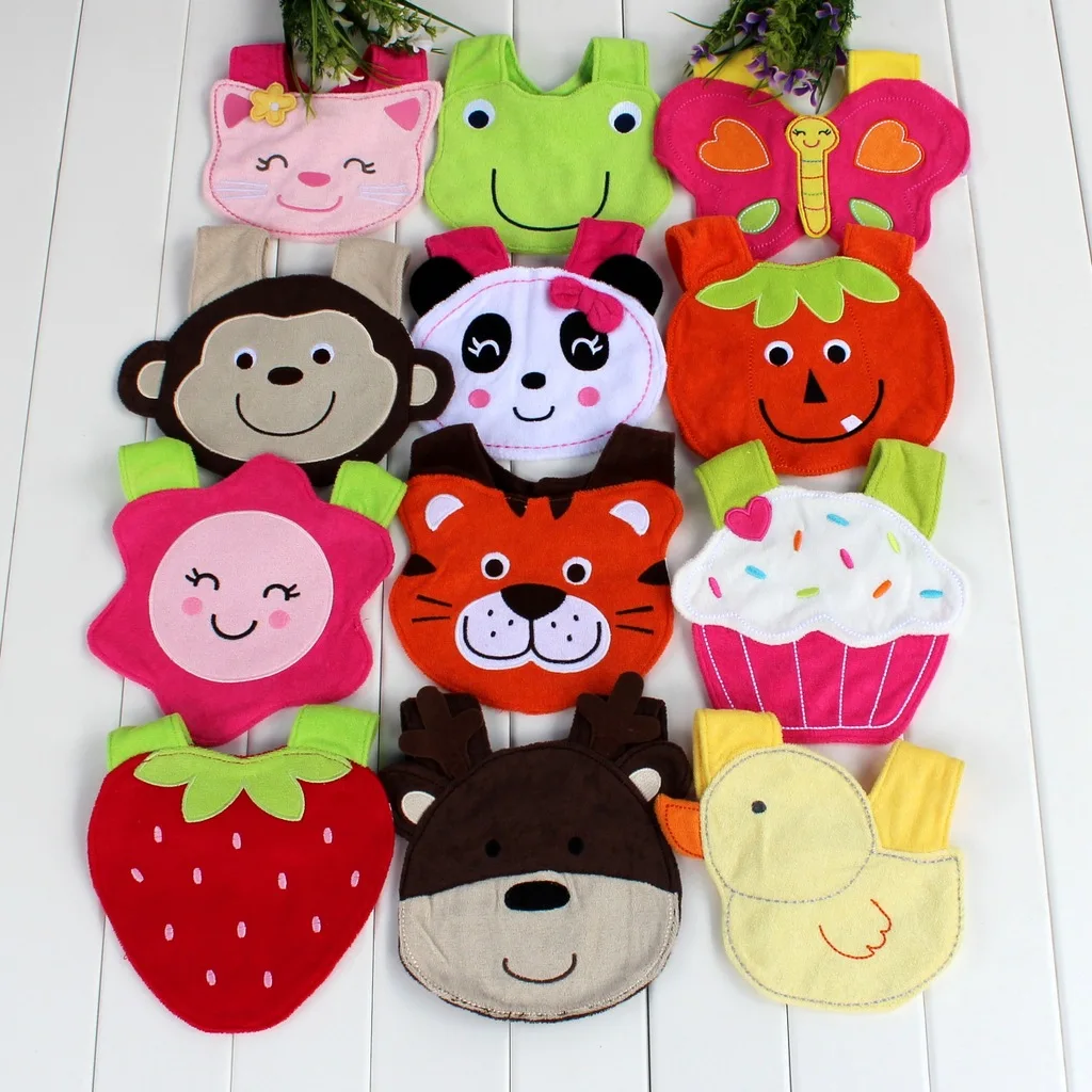 100% Cotton Baby Bib Three-dimensional Animal Modeling Soft Cute Unisex Newborn Burp Cloths | Детская одежда и обувь