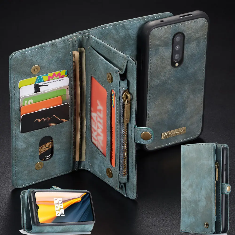 Роскошный кожаный чехол 1 + 7 для Oneplus Pro откидной Магнитный съемный кошелек