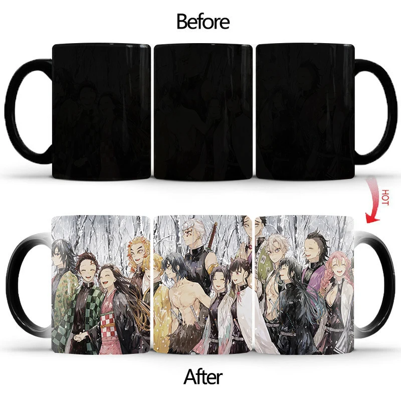 

Warrior in the snow Changing Color Mug Ceramic Mug Heat Revealing Coffee Cup Friends Gift Student Breakfast Cup BSKT-028