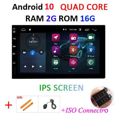DSP ips для Nissan/hyundai/VW/TOYOTA/peugeot 307 2 din Android 10 Универсальный Автомобильный Радио ПК Мультимедийный плеер без dvd gps Авторадио - Цвет: ISO 2G 16G IPS