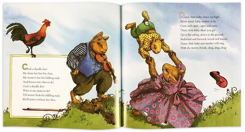 

2Pcs Original Popular Education Books Scholastic Lift The Flap First 100 Words Sylvia Long's Mother Goose