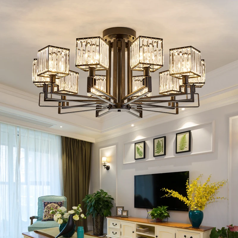 Американская светодиодная хрустальная люстра в стиле ретро роскошный