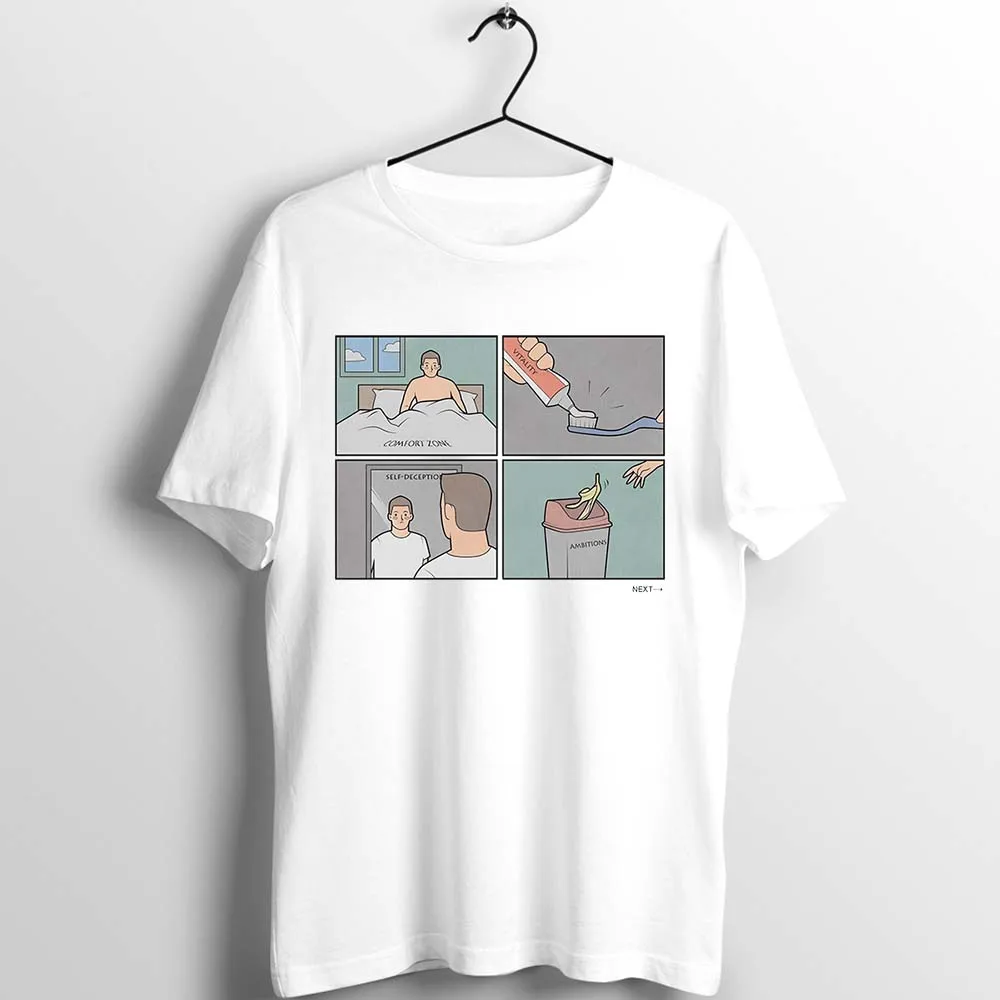 Футболка с рисунком амбиции самообмана депрессии | Мужская одежда