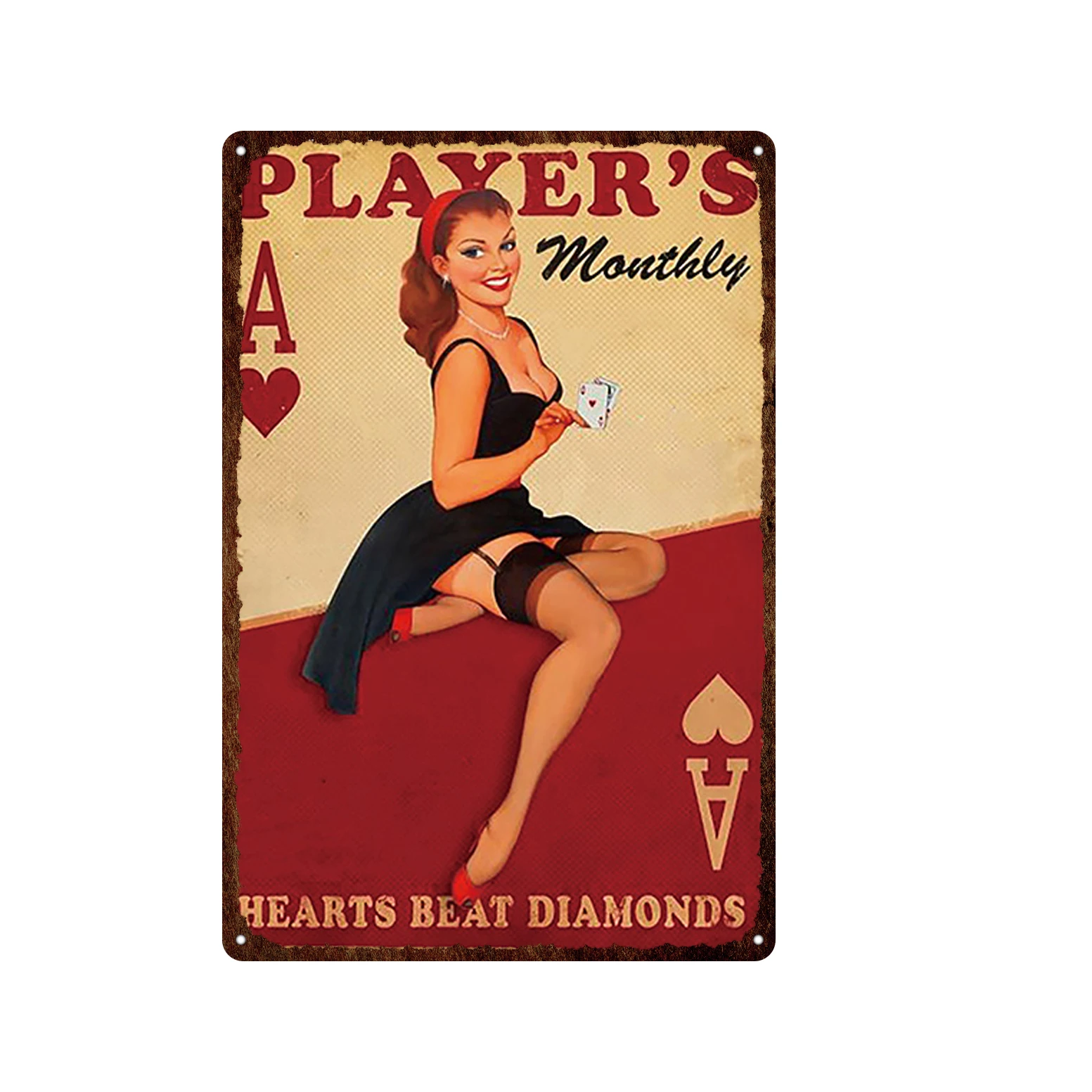 

Man Cave Club Garage Sexy Women Metal Sign Wall Decor Picture Retro Tin Poster Baseball Club Gaming Room Metal Wall Art