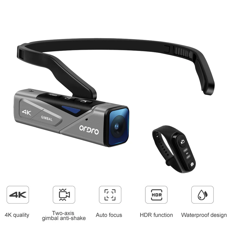 Головка носимая 4K 60 кадров в секунду видео камера Hands Free приложение управления