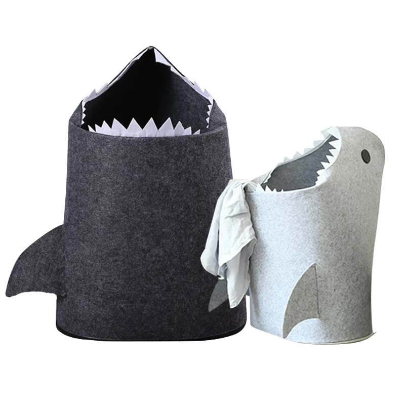 

Laundry Basket Shark Shape Kids Toys Storage Basket Home Folding Toys Clothes Organizer Bucket Storage Decor