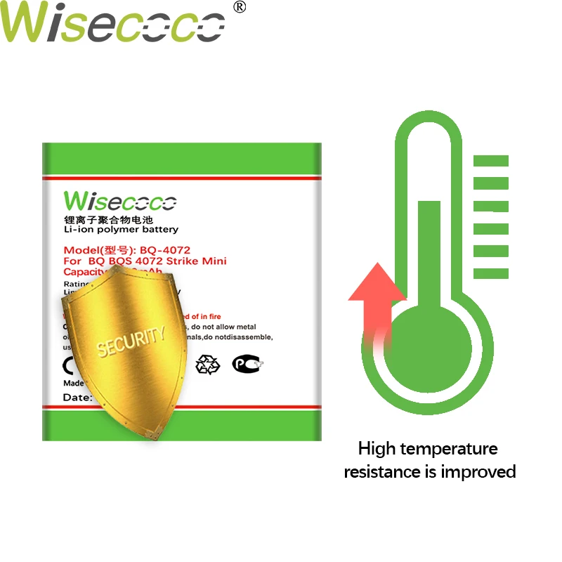 WISECOCO 2 шт. 3450 мАч аккумулятор для BQ BQS 4072 strike mini Мобильный телефон в наличии