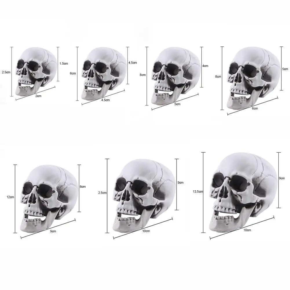 Украшения на Хэллоуин искусственный череп модель головы пластиковый кость ужас