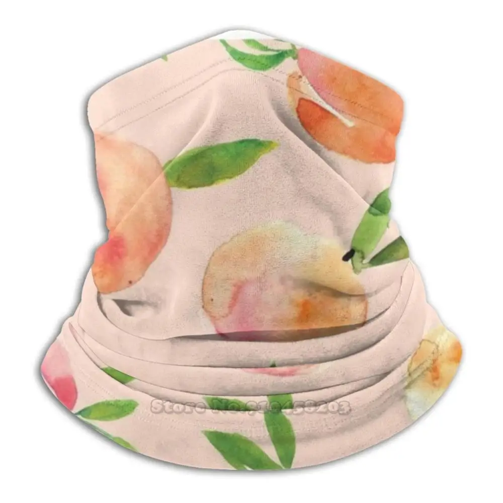 

Шарф-Бандана с акварелью, персиковой расцветкой, шарф-маска шеи, Теплый головной убор