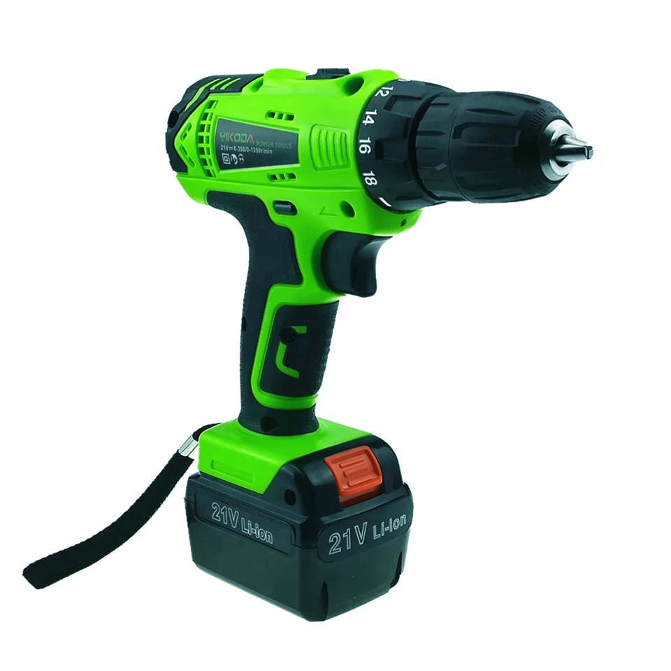 21 v беспроводной электродрель Бытовая отвертка DIY электроинструменты перезаряжаемый два литиевых аккумулятора картонная упаковка