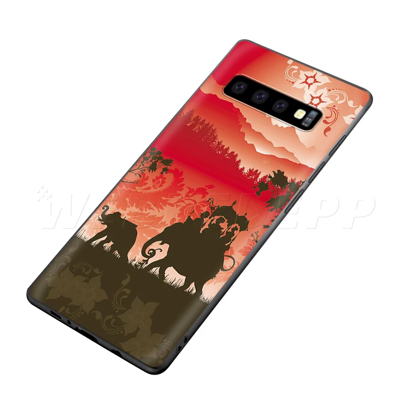 Webbedepp индийских животных Тотем слона чехол для samsung Galaxy S7 S8 S9 S10 Edge Plus Note 10 8 9 A10 A20 A30 A40 A50 A60 A70