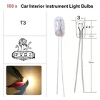 100 шт. T3 14V 0,91 W 3000K автомобиль инструмент лампа приборной панели аудио Шестерни светло-желтый индикатор Авто Запчасти