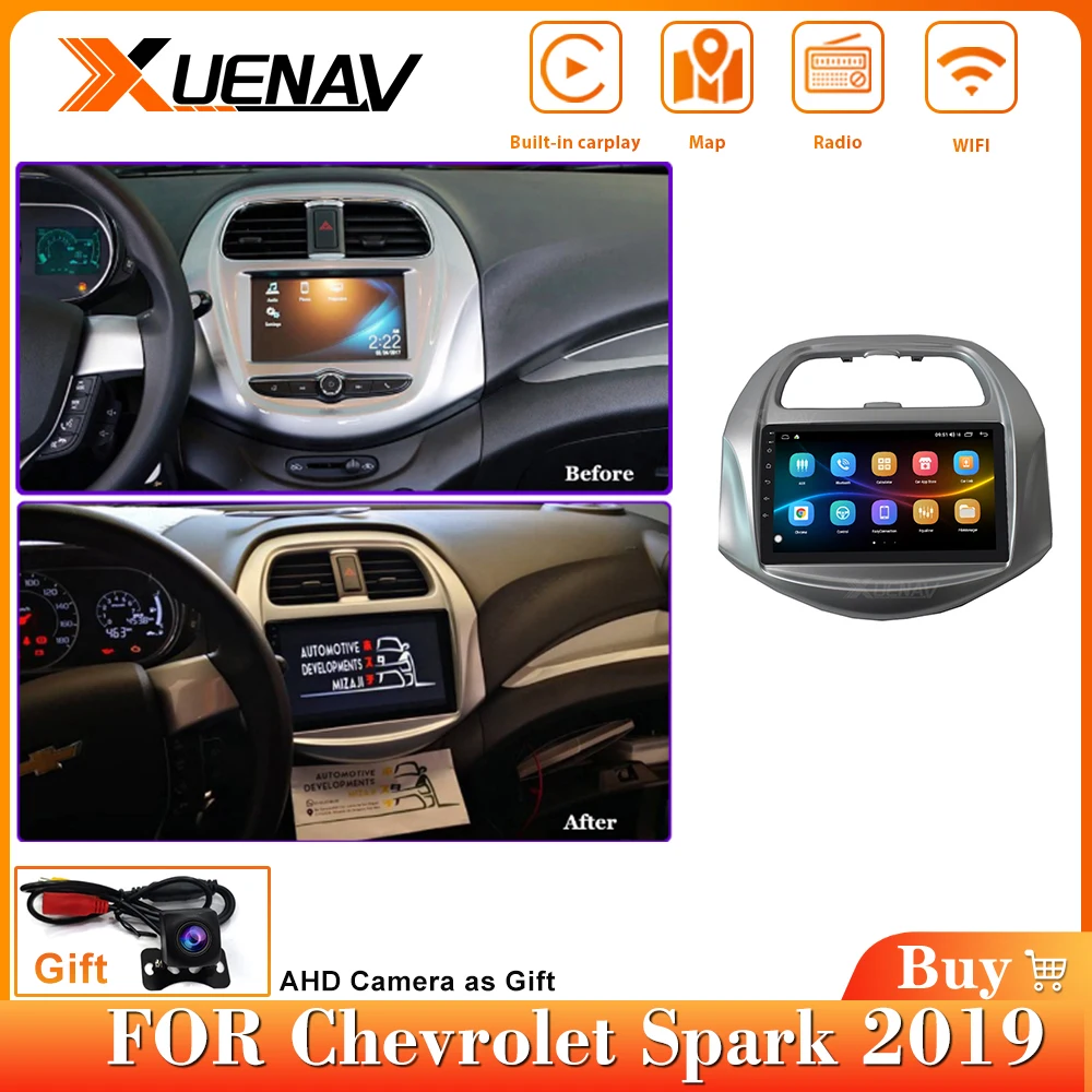 Радио мультимедийный стерео плеер 128G для Chevrolet Spark 2019 автомобильное радио DVD GPS