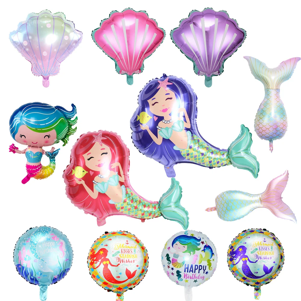 Фольгированные шары с русалкой для девочек украшение дня рождения большой