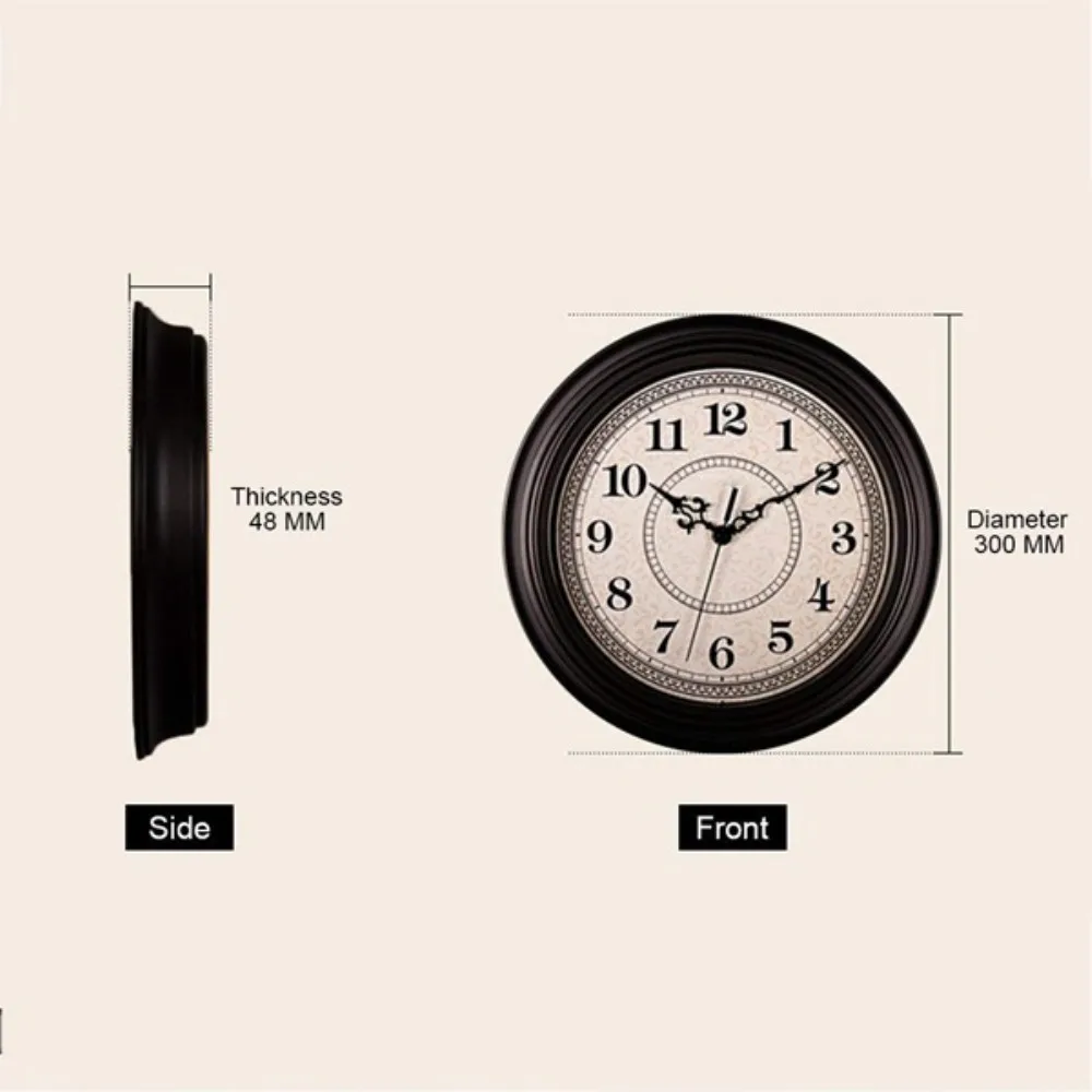 12 дюймовые настенные часы для гостиной бесшумные не тикают сделай сам Ретро