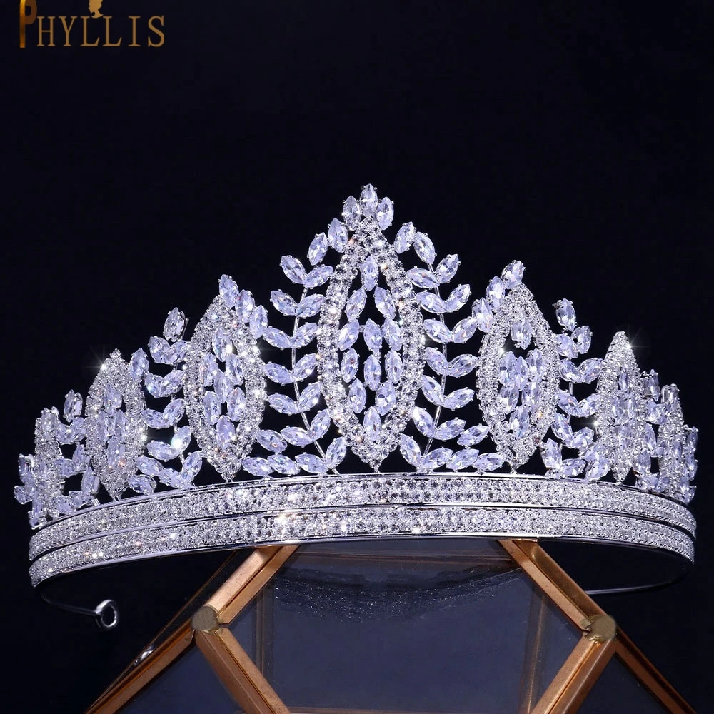 

A355 2021 Zircon Bridal Crowns New Wedding Hair Accessories Party Headpieces Women Hair Hoop Bride Tiaras Pageant Hair Jewelry