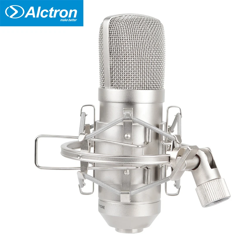 Alctron MC001 конденсаторный микрофон mic pro prorecording studio с амортизирующим креплением