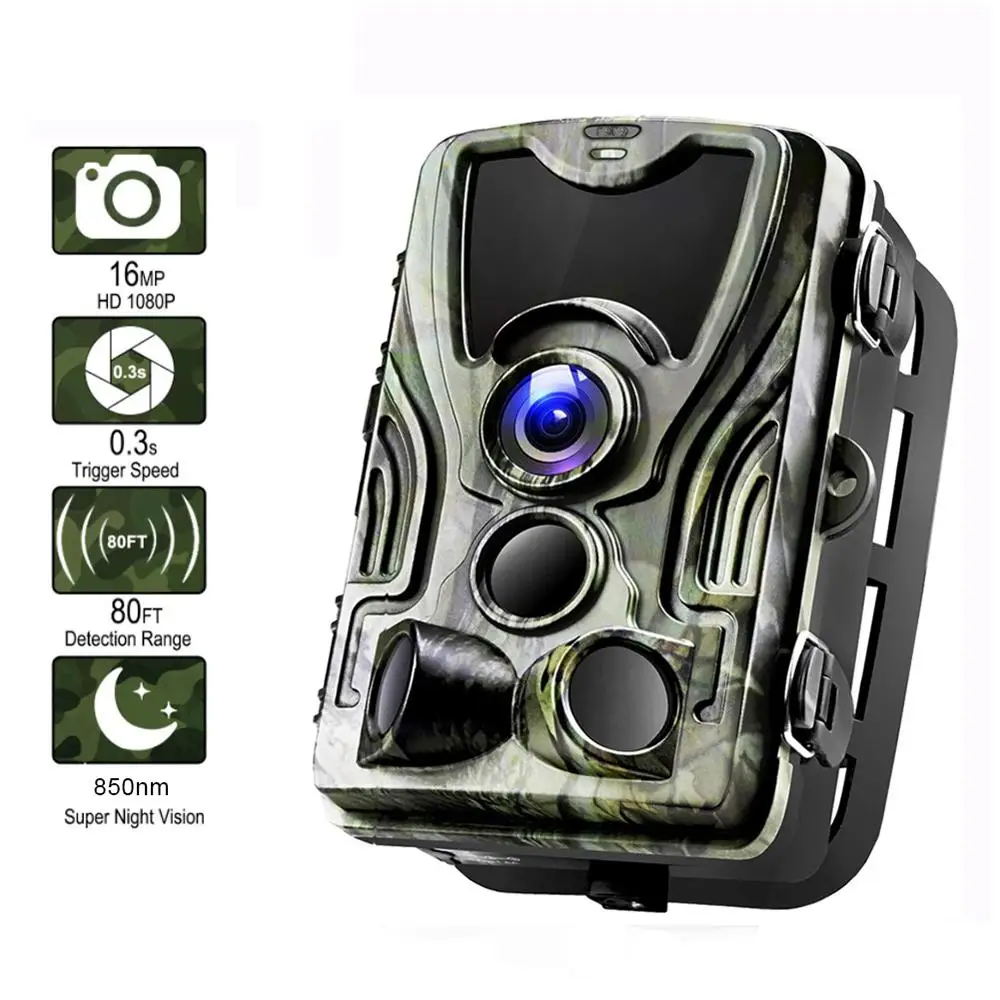 Фотоловушка suntek HC 801A 2020 новейшая охотничья камера 16 МП 32 ГБ фотоловушка IP65 время