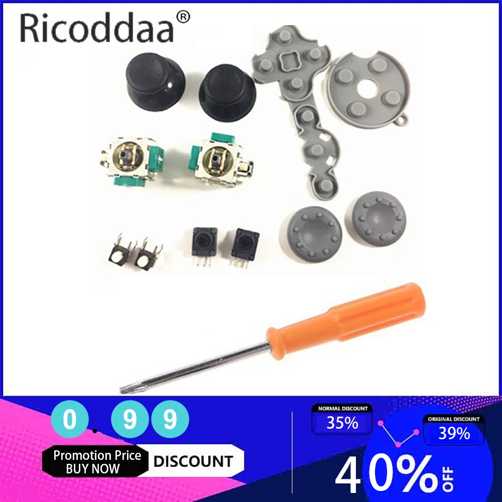 13 in 1 3D Analog Stick Sensor Potentiometer+Thumb Sticks+LT RT Trigger Switch Button For Xbox 360 Controller Repair Accessories |