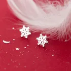 Женские серьги-гвоздики WANTME, из 100% серебра 925 пробы, в виде снежинки