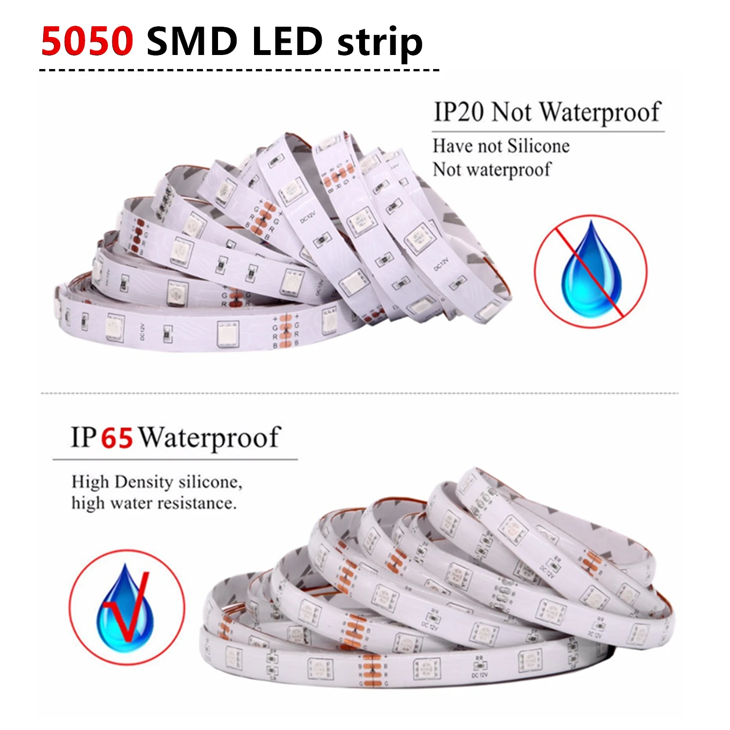RGB Светодиодная лента RGB 5050 SMD 2835 гибкая лента светодиод RGB 5 м 10 М лента диод DC 12 В адаптер дистанционного управления