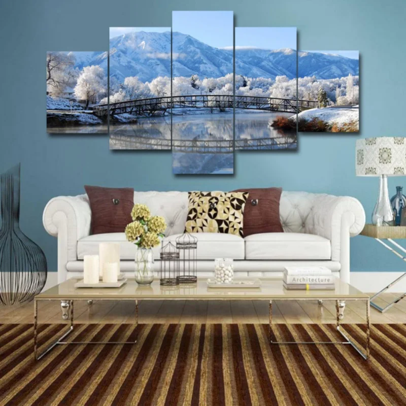 Новый Potala дворец снег Аляска пейзаж стены искусства холст картины настенные для