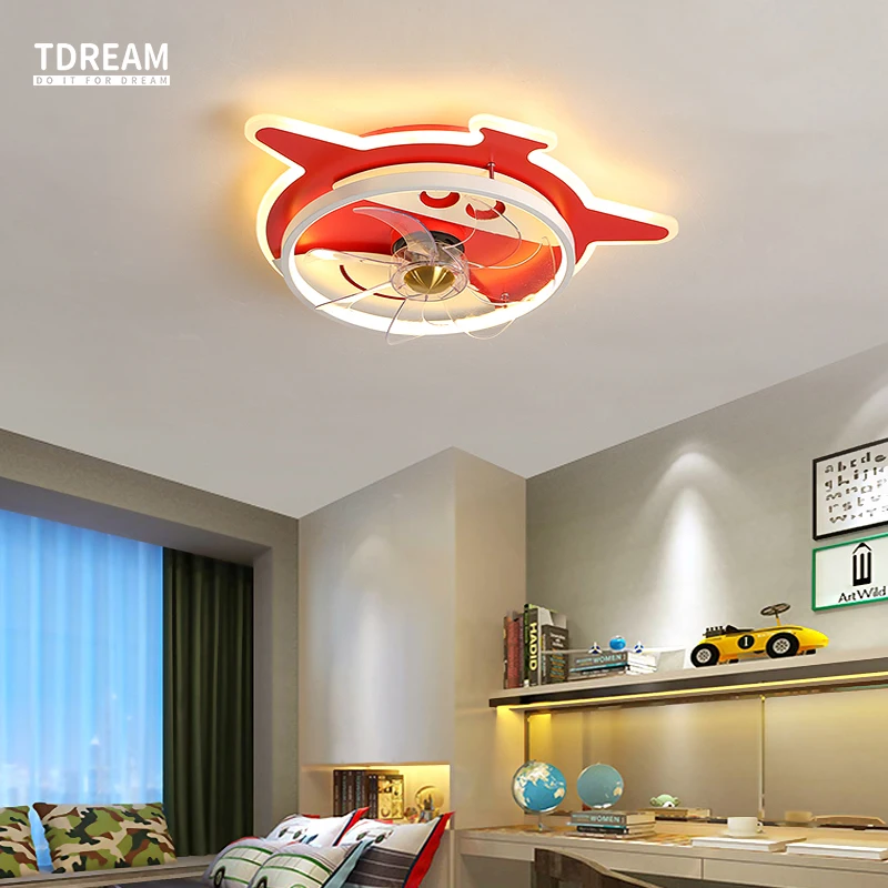 Потолочный вентилятор в скандинавском стиле для детской комнаты лампа ресторана