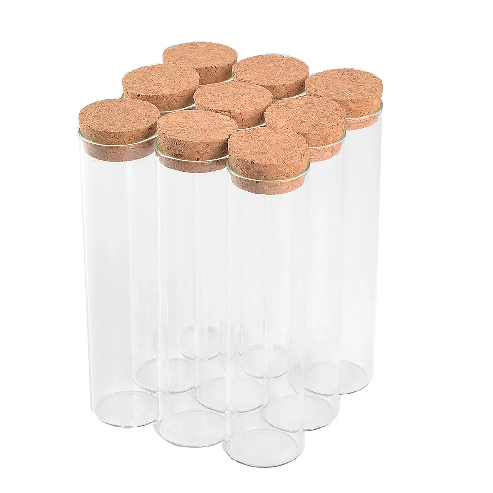 Прозрачные стеклянные бутылки объемом 50 мл с пробкой прозрачные банки для