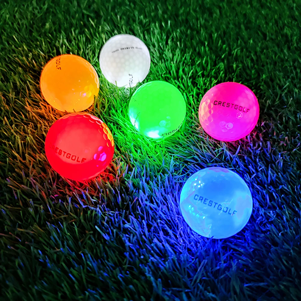 6 pezzi illuminano al Notte luminosa LED pallina da golf per allenamento notturne