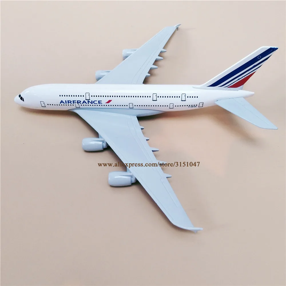 20cm Metal Plane Model Air France Airlines Airbus 380 A380 Airplane Airways w Stand Aircraft Gift | Дом и сад