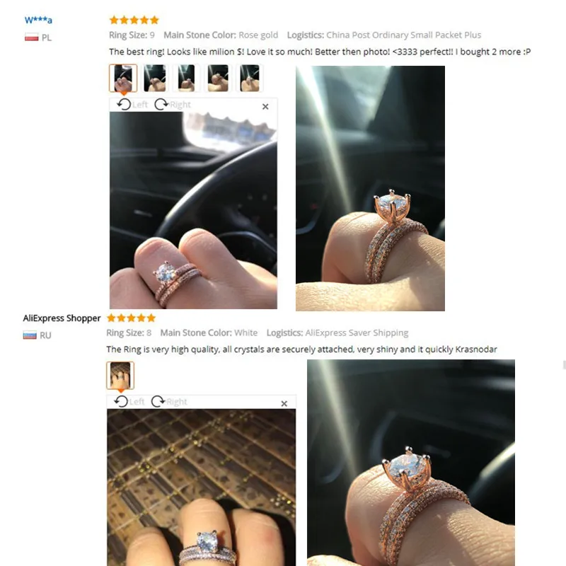 Кольцо из серебра 925 пробы с фианитом 2 цвета|Кольца| |