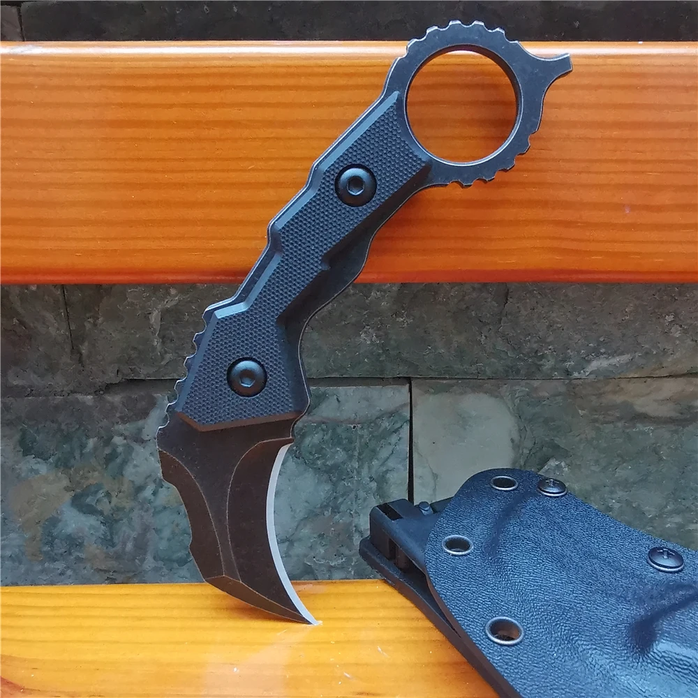 CS COLD нож с фиксированным лезвием острый спасательный D2 из нержавеющей стали