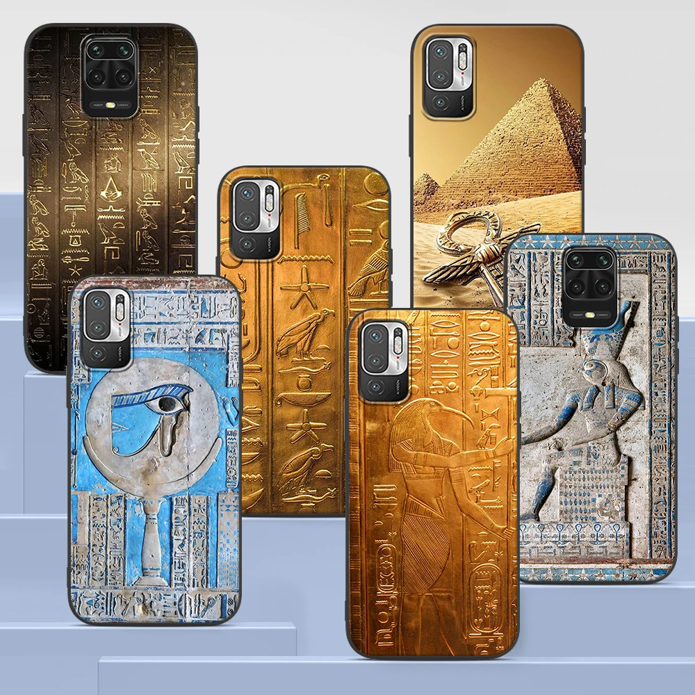 

Egypt Nefertiti Anubis Ankh Phone Case For Xiaomi Redmi Note 9S 9 8 10 Pro 9C 7 9A 8T 7A 8A 6A 6 10S K20 Black Soft Back Cover