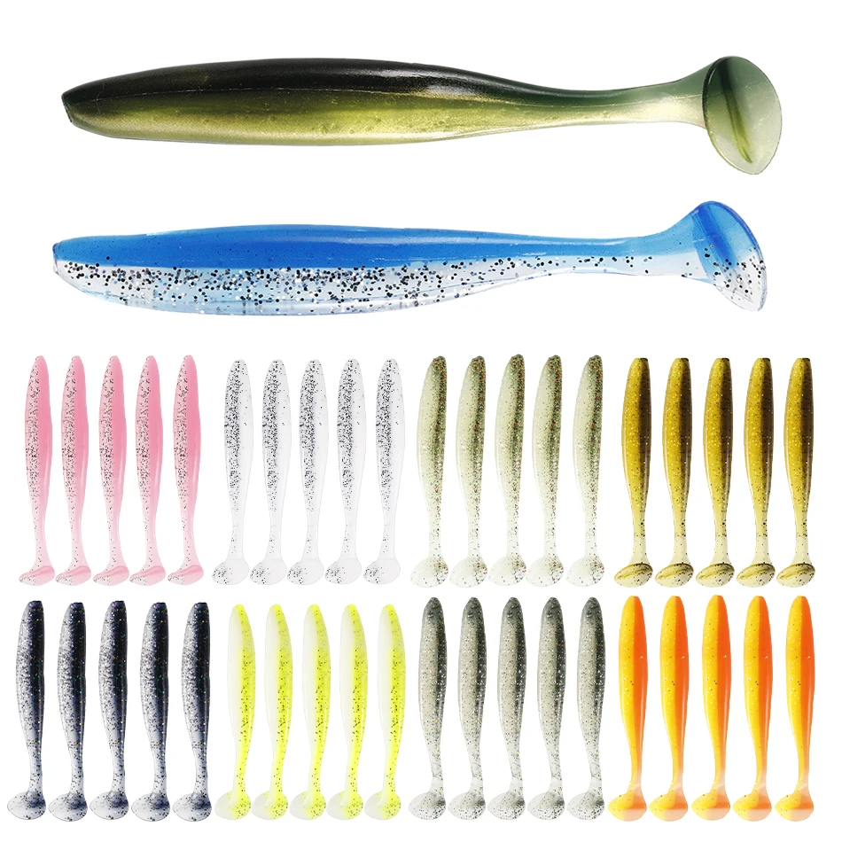 

10pcs/Lot 5cm 7cm Soft Worm Lures Silicone Bait Sea Fish Pva Swimbait Wobblers Goods For Fishing Artificial Tackle