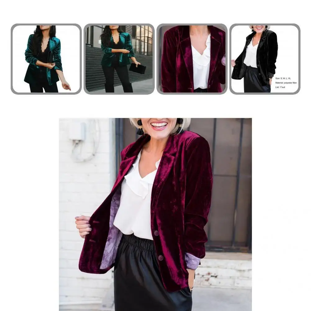 

Popular Office Lady Blazer Single Breasted Streetwear Pure Color All match Blazer Blazer Suits Jacket